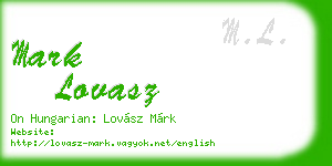 mark lovasz business card